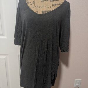 Heather Gray Torrid 3/4 sleeve super soft knit tee